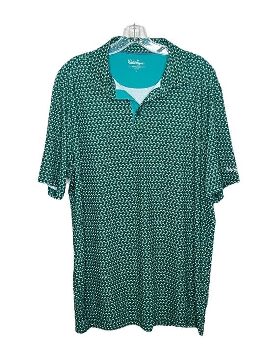 Walter Hagen Other - Walter Hagen Performance 11 Golf Polo Shirt Mens L Green Palm Tree Print Stretch